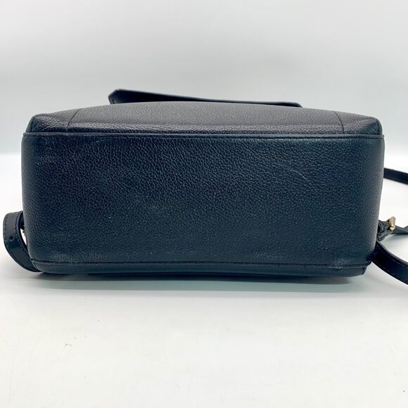 Michael Kors Hayes Black Pebbled Leather Backpack